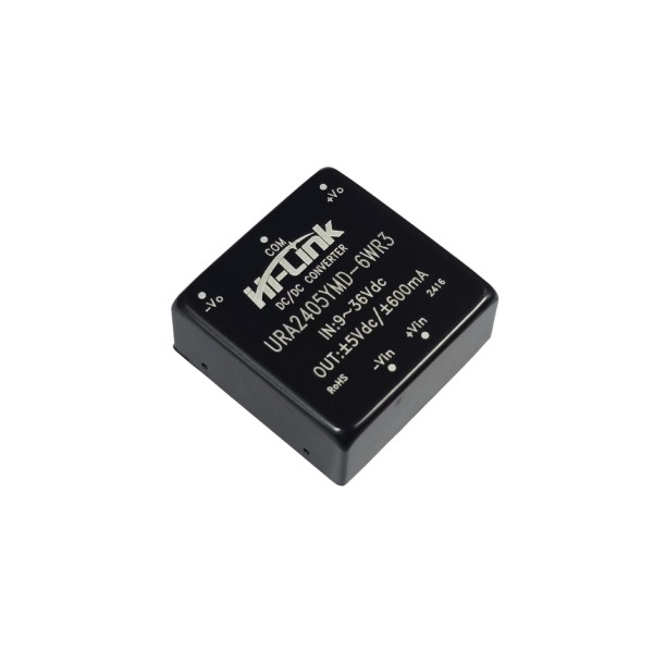 URA2405/12/24YMD-6WR3 DC-DC isolated power module 24V to 5V/12V/24V dual output power converter